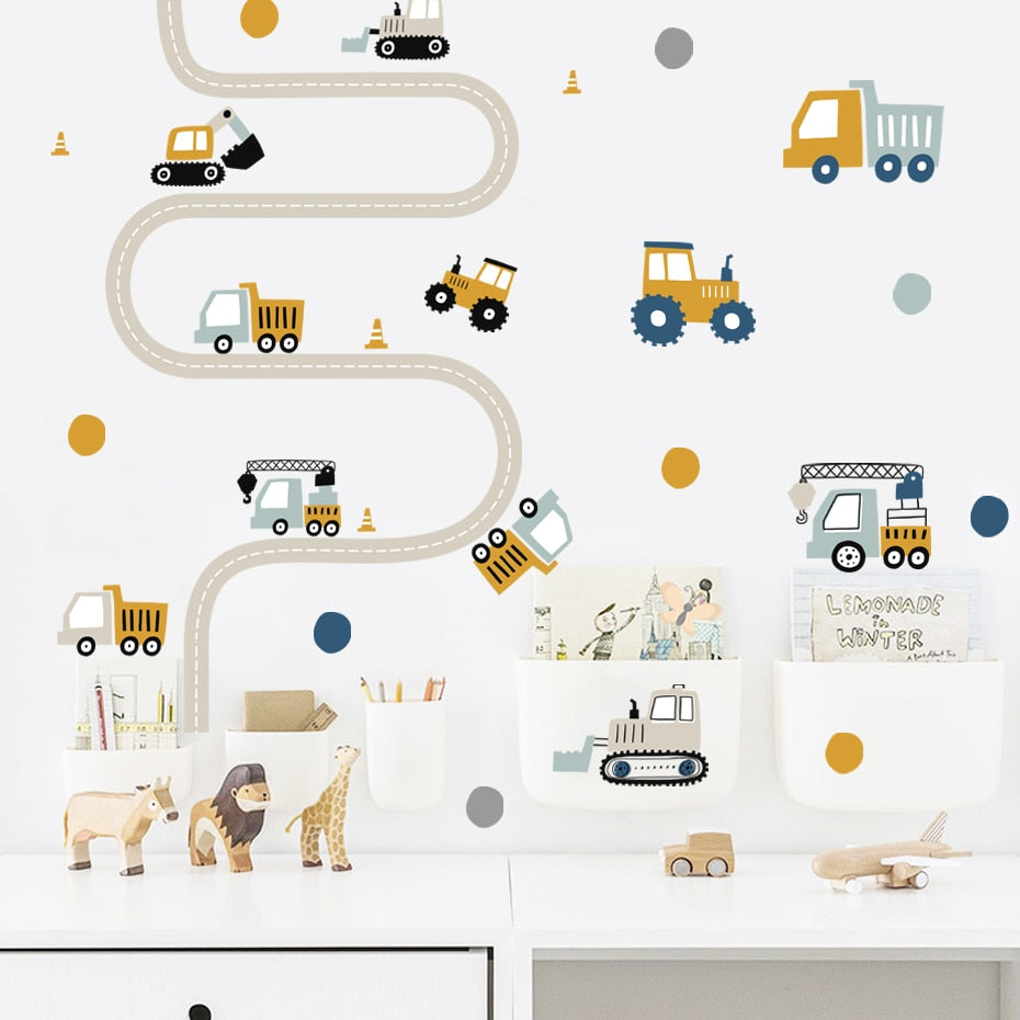Buy now from My Snug Bug Wall Decals Diggers on the Road Wall Decal Snug Bug