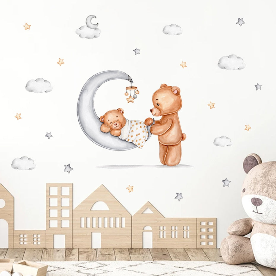 Buy now from My Snug Bug Wall Decals Sleeping Bear On The Moon Snug Bug