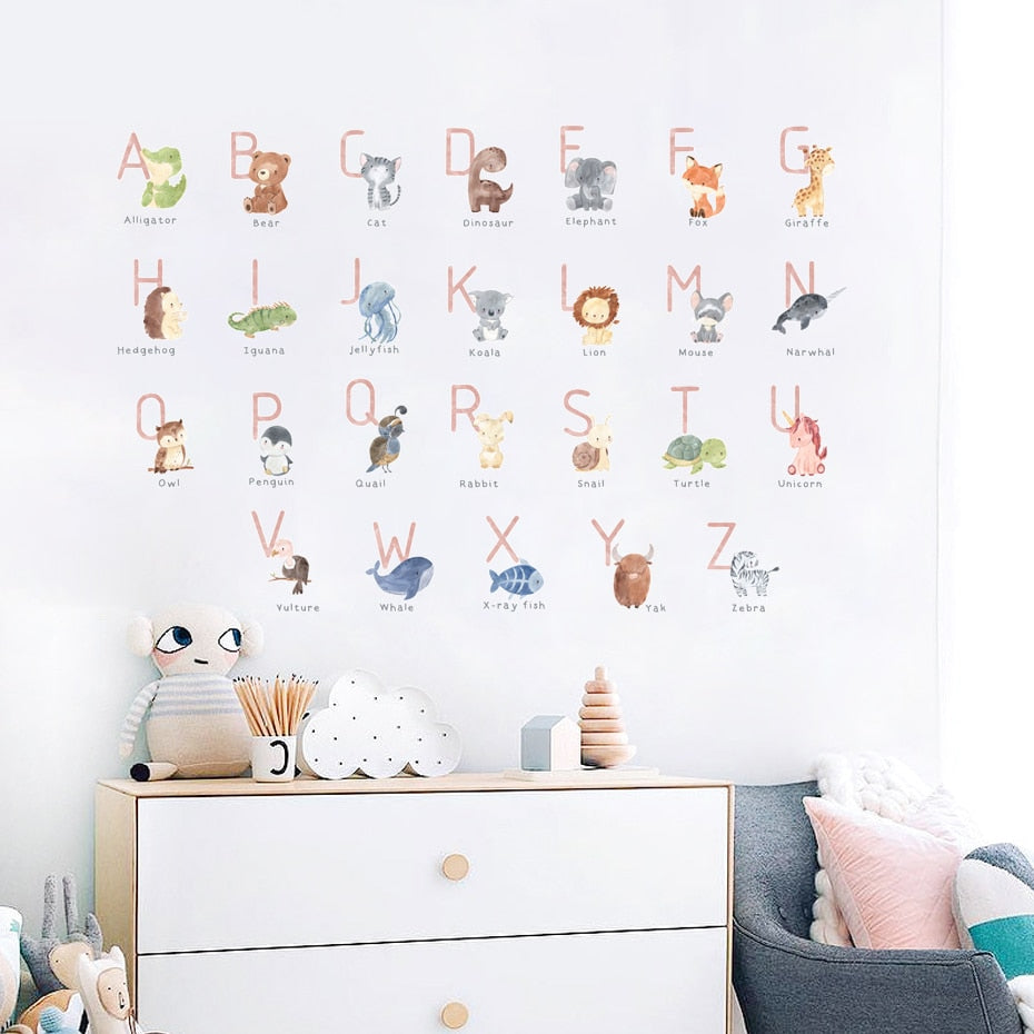 Buy now from My Snug Bug Wall Decals Animal Alphabet Wall Decal Snug Bug