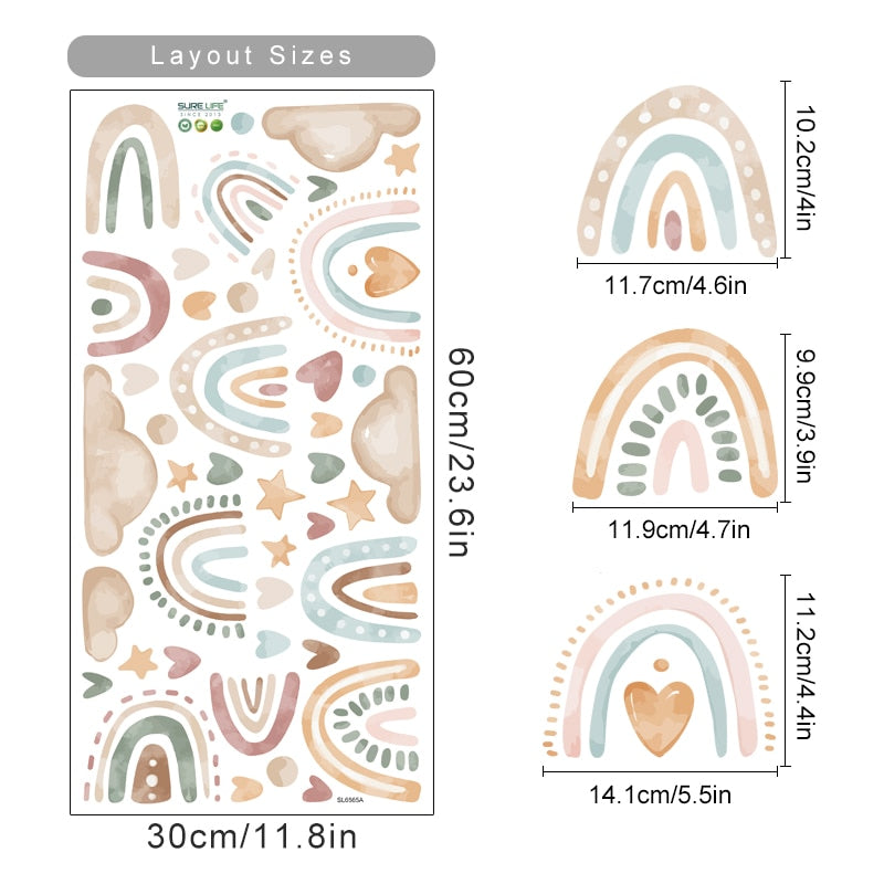 Buy now from My Snug Bug Wall Decal Watercolour Rainbow Wall Decal Snug Bug