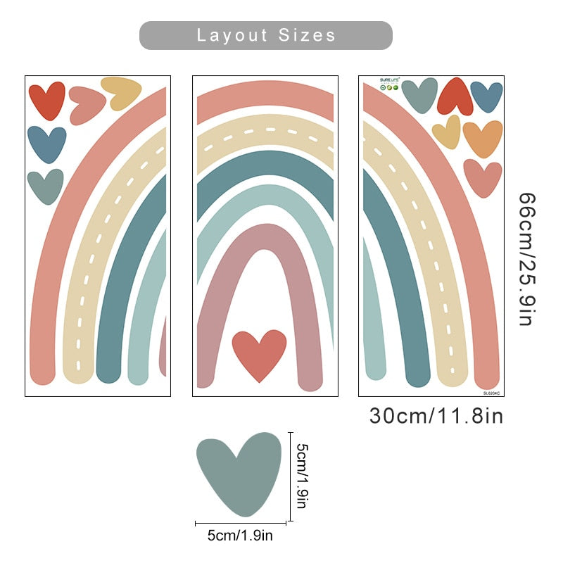 Buy now from My Snug Bug Wall Decals Large Pastel Rainbow Wall Decal Snug Bug