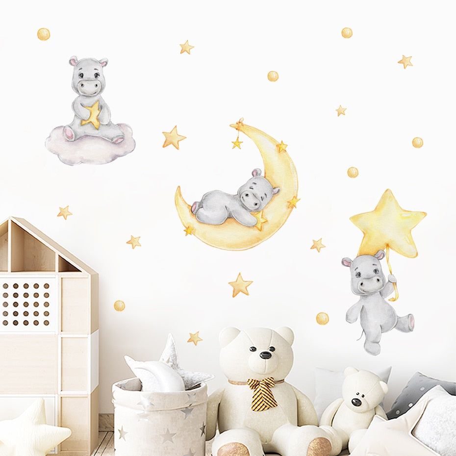 Buy now from My Snug Bug Wall Decals Happy Happy Hippos Wall Decal My Snug Bug