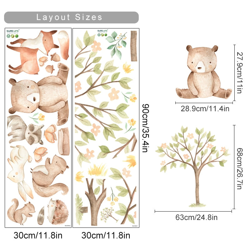 Buy now from My Snug Bug Wall Decals Forest Tree Wall Decal Snug Bug