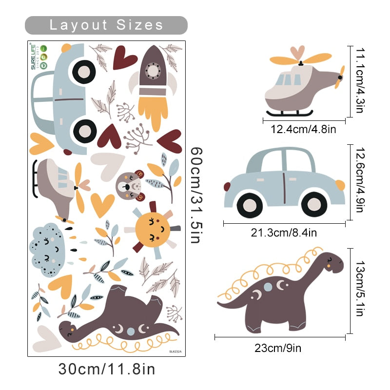 Buy now from My Snug Bug Wall Decals Urban Dinosaurs Wall Decal Snug Bug