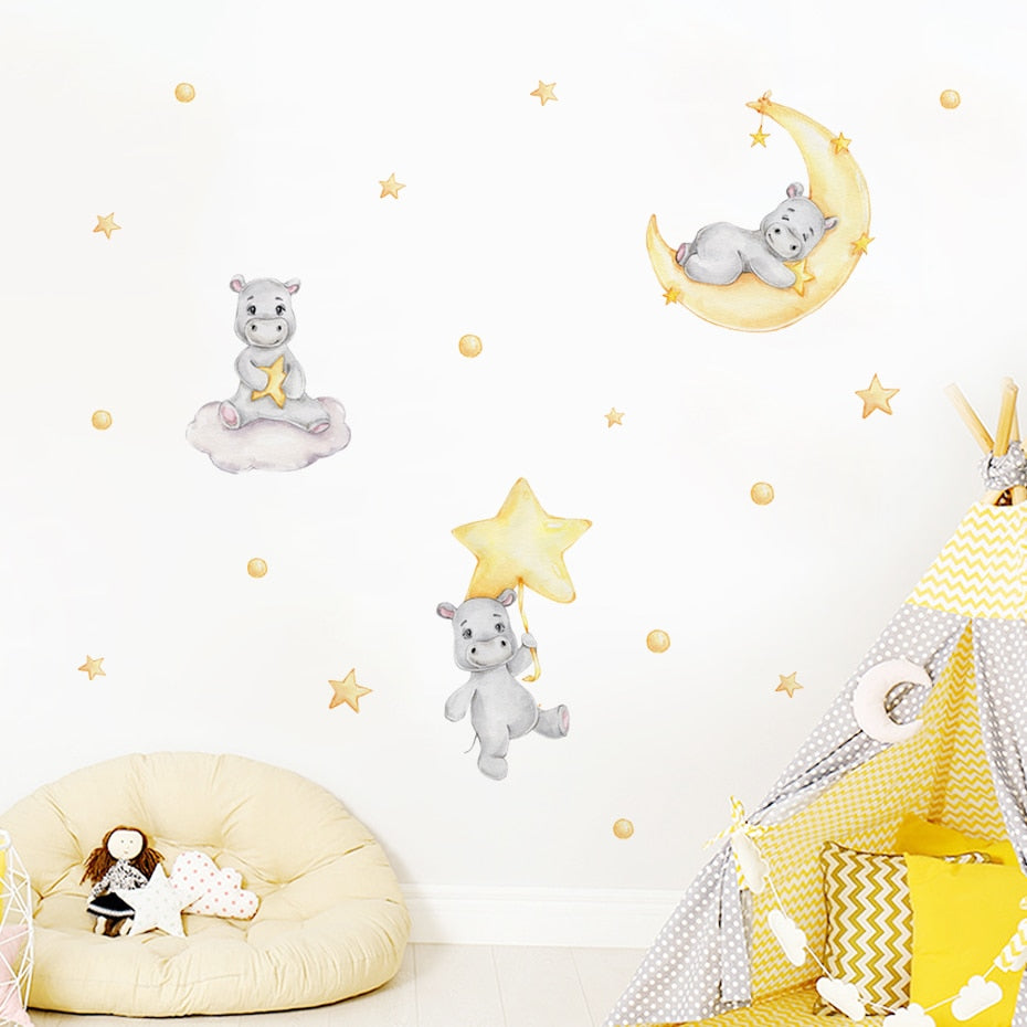 Buy now from My Snug Bug Wall Decals Happy Happy Hippos Wall Decal My Snug Bug