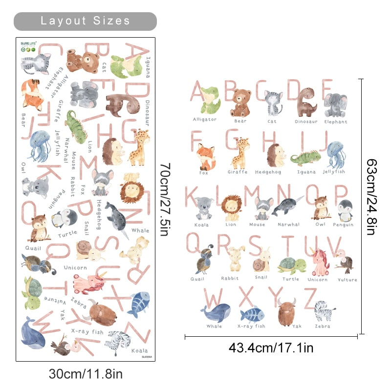 Buy now from My Snug Bug Wall Decals Animal Alphabet Wall Decal Snug Bug