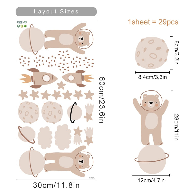 Buy now from My Snug Bug Wall Decals Space Animal Adventure Wall Decals Snug Bug