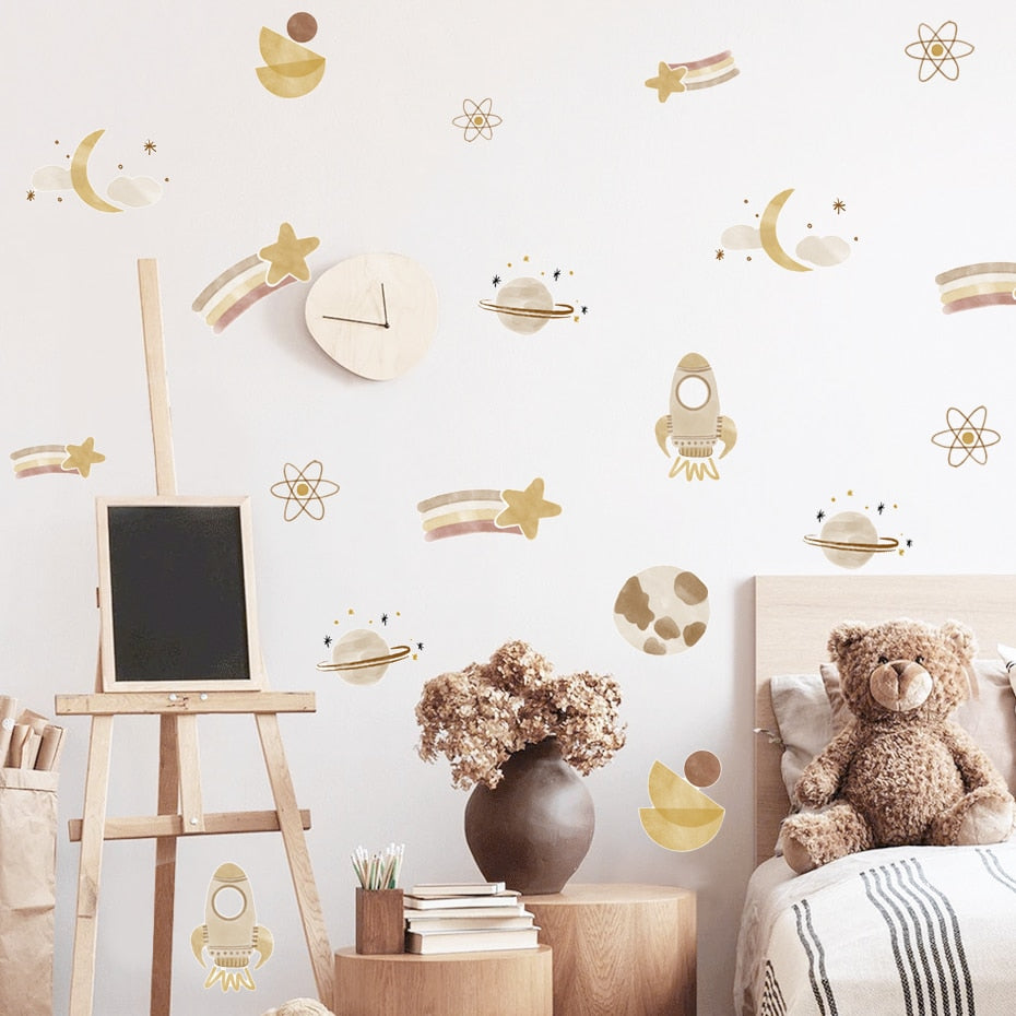 Space wall decals for 2024 nursery