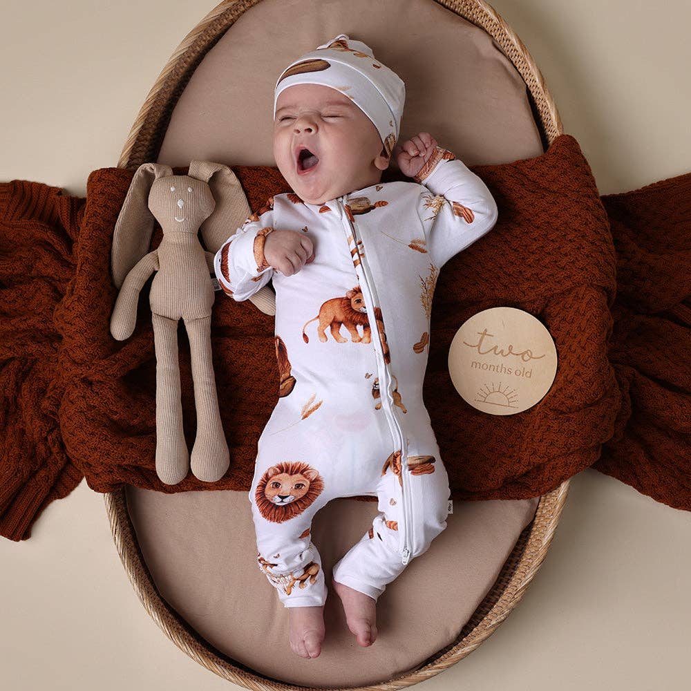 Lion Organic Snugglesuit Convertible Romper