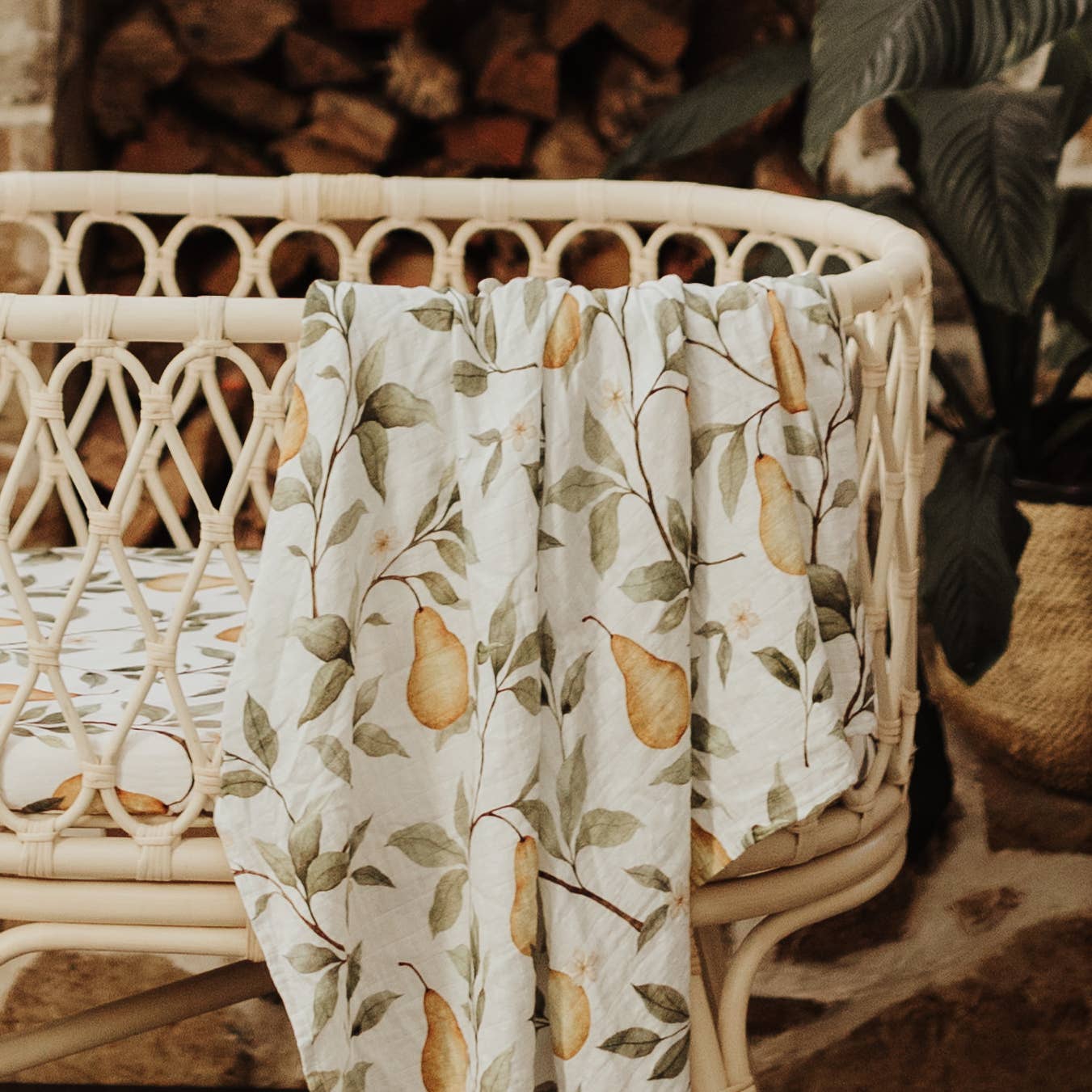 Whimsical Pear Bassinet Sheet