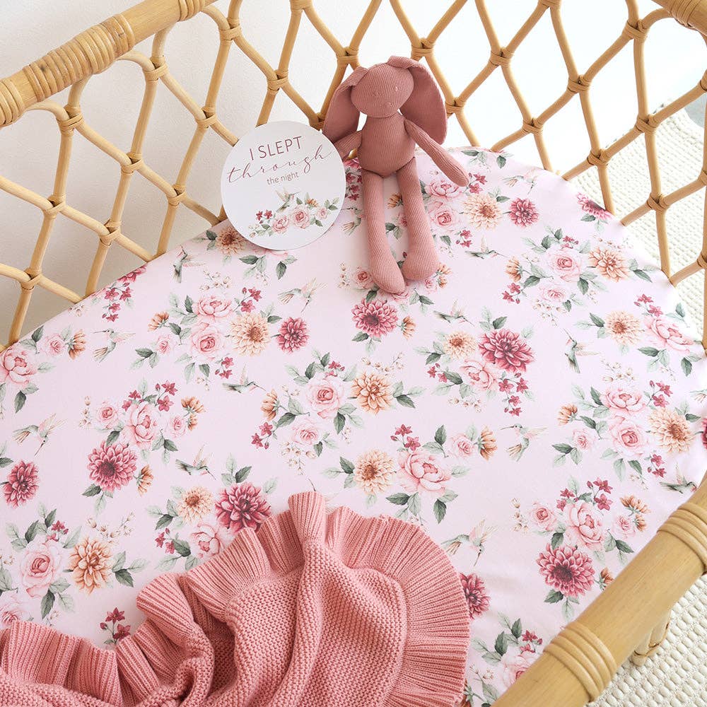 Birds & Blooms Organic Bassinet Sheet