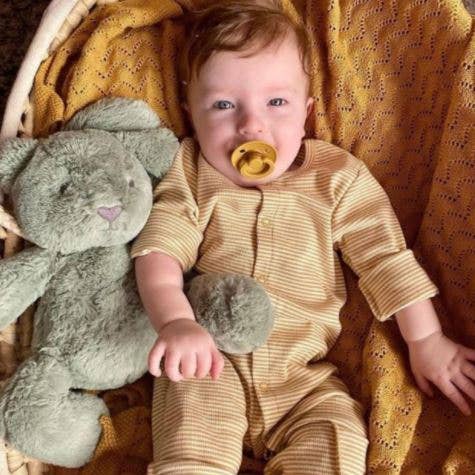 Buy now from My Snug Bug  Beau Bunny Sage Green Soft Toy 13.5"/ 34 cm OB Australia