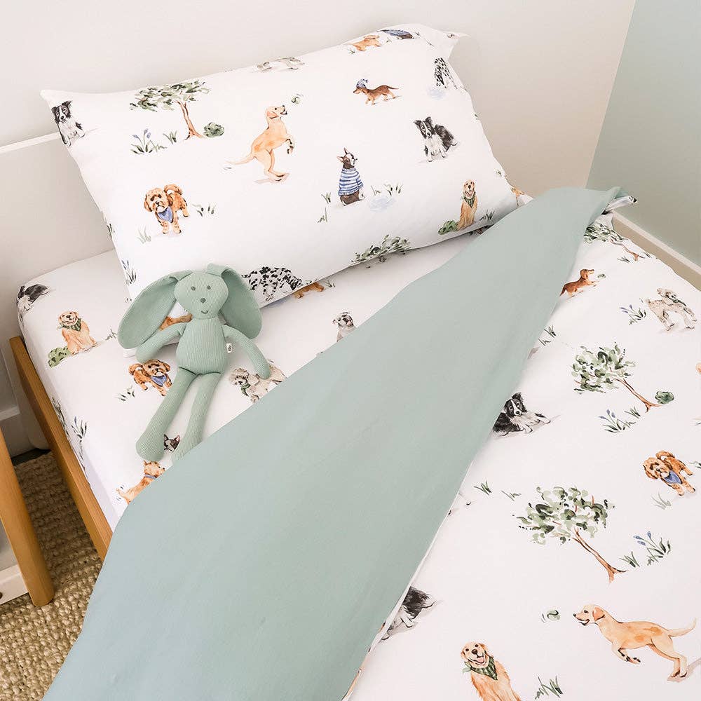 Dog Park Organic Cotton Single Pillowcase