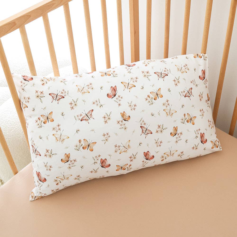 Butterfly Organic Cotton Toddler Pillowcase