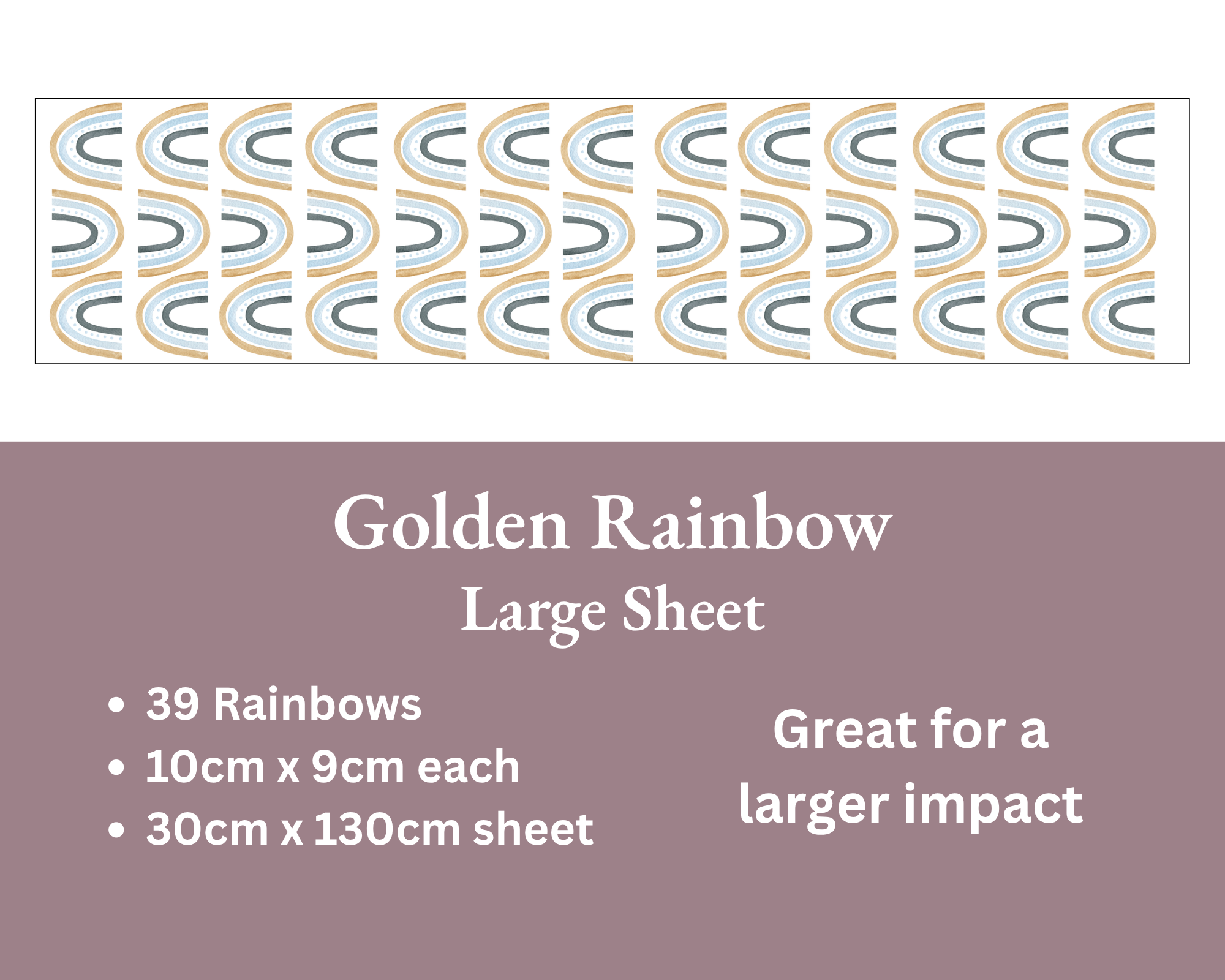 Golden Rainbow Wall Decals