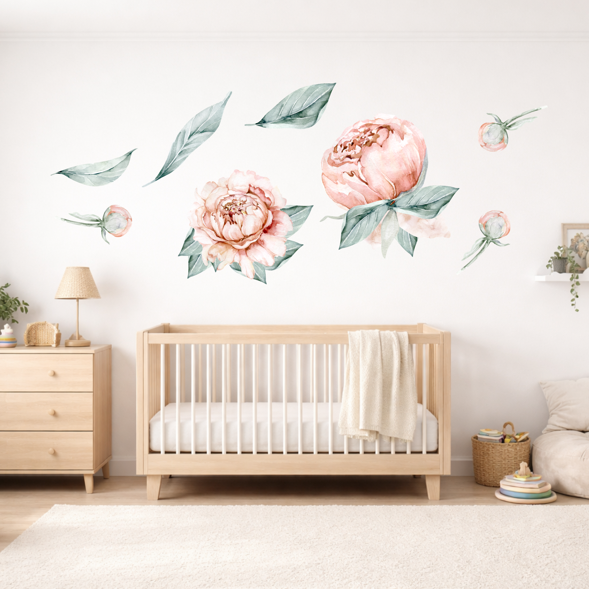 Blush Peony Wall Decal