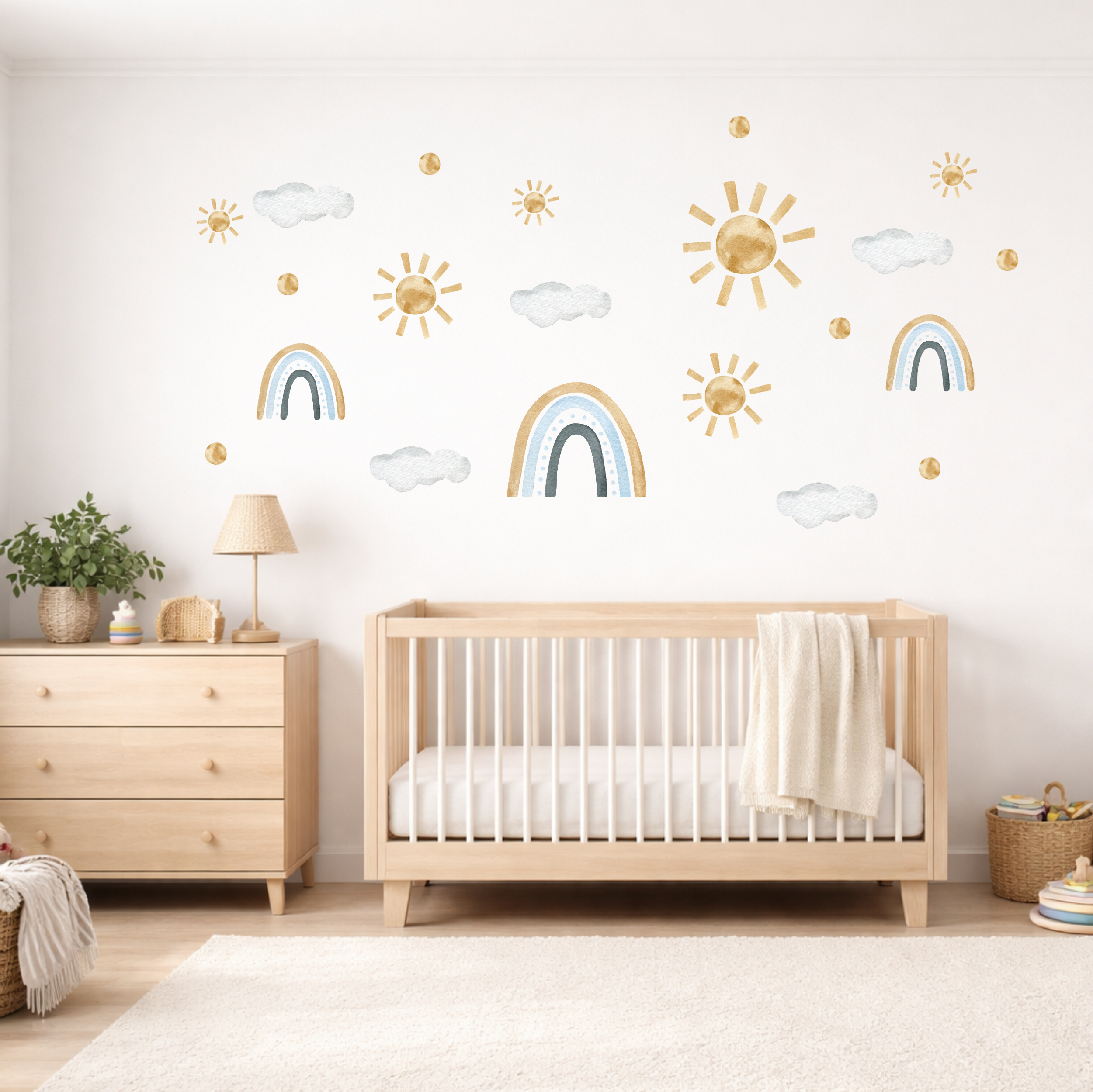 Golden Rainbows Wall Decal