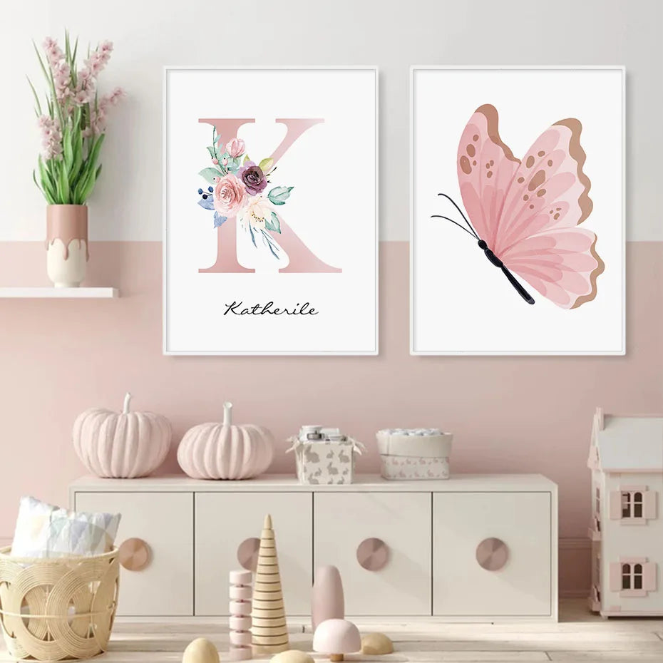 Baby Butterfly Canvas Prints (Set of 3)