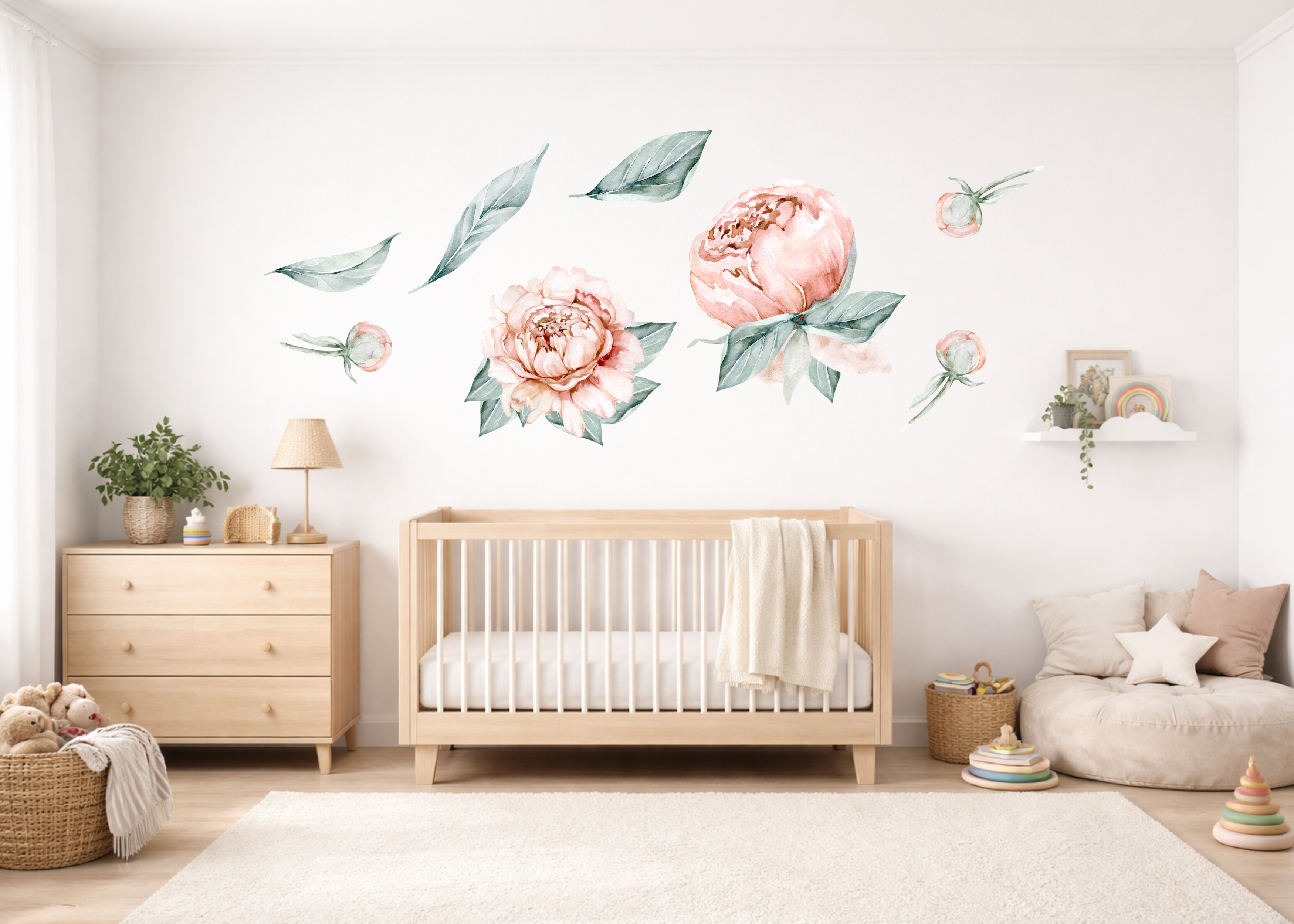 Blush Peony Wall Decal