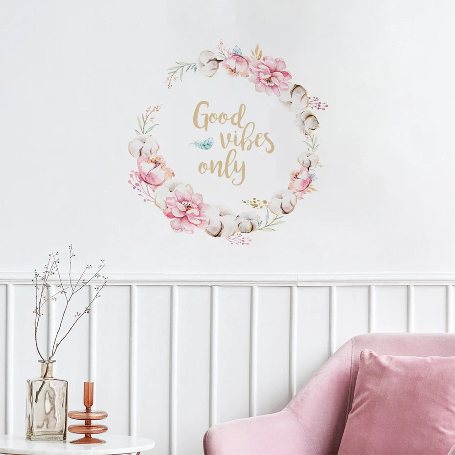 Petals & Positivity Wall Decal