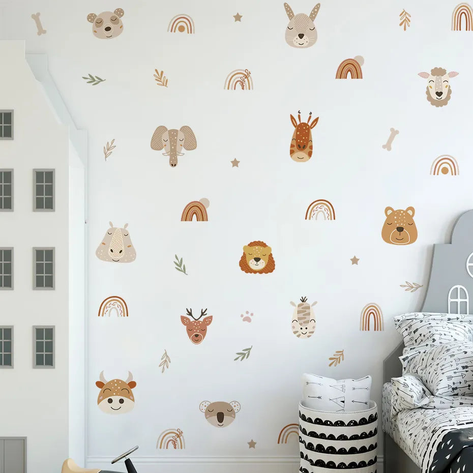 Rainbow Critters Wall Decal