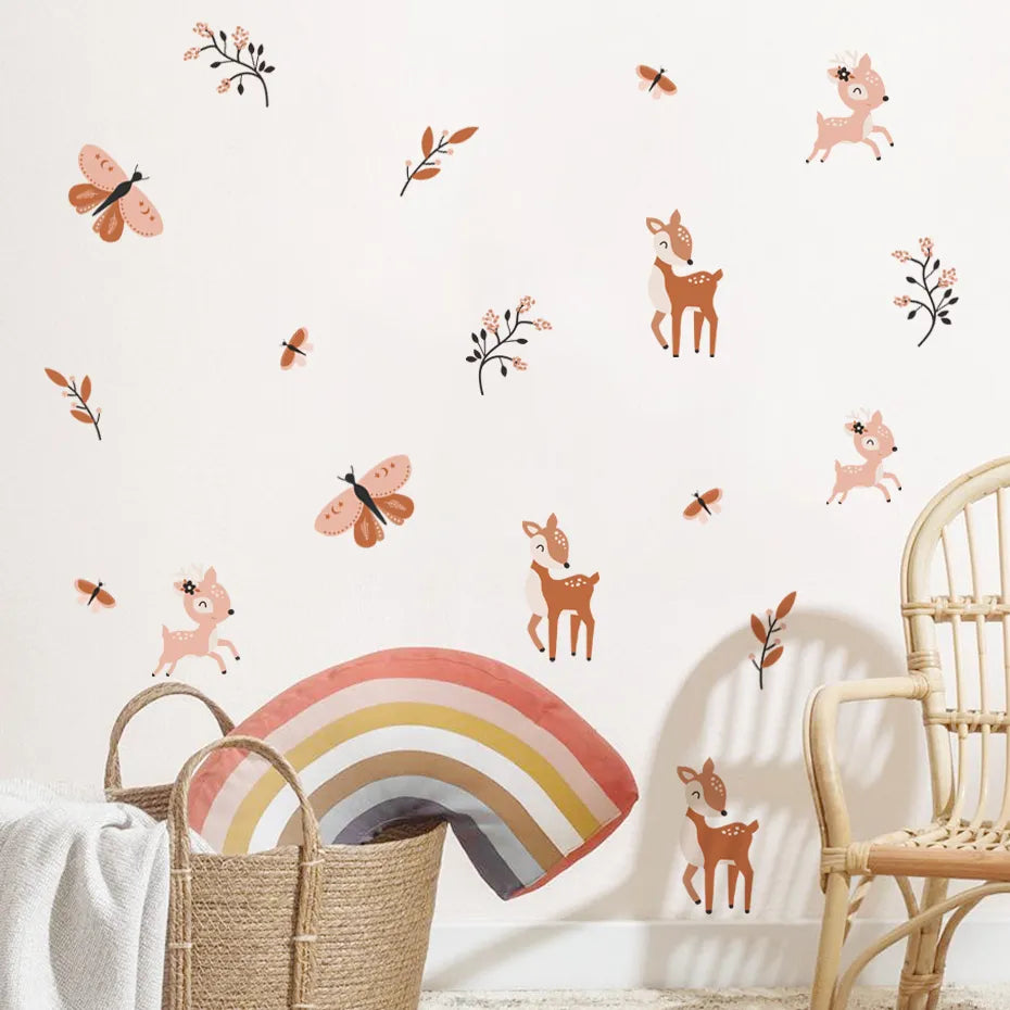 Butterfly Bambi Wall Decal