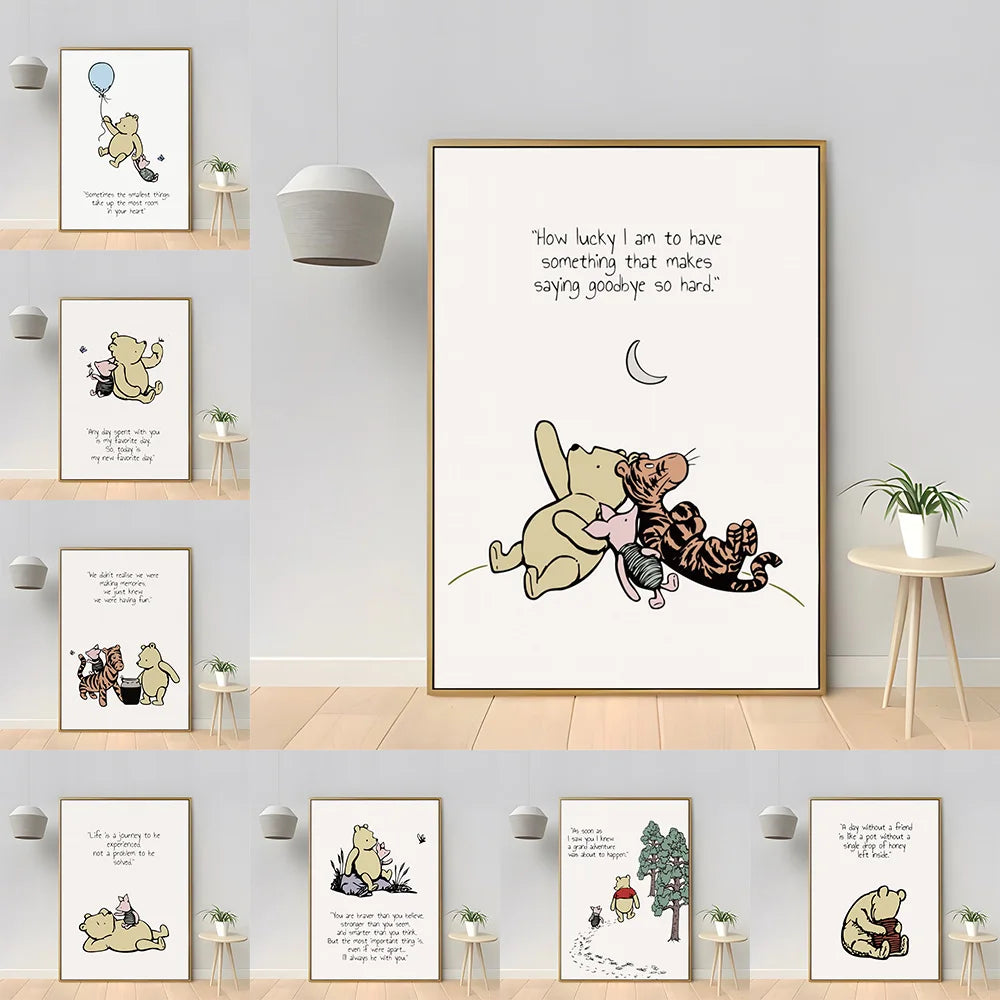 Classic Winnie The Pooh Series Canvas Prints