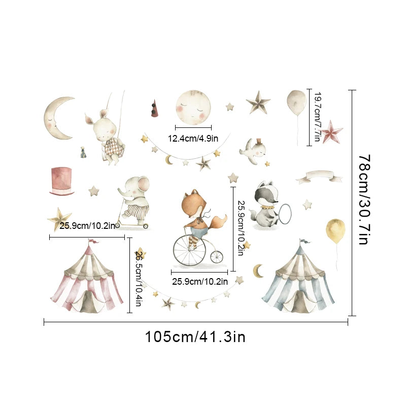 Buy now from My Snug Bug Wall Decals The Circus Comes To Town Wall Decal My Snug Bug