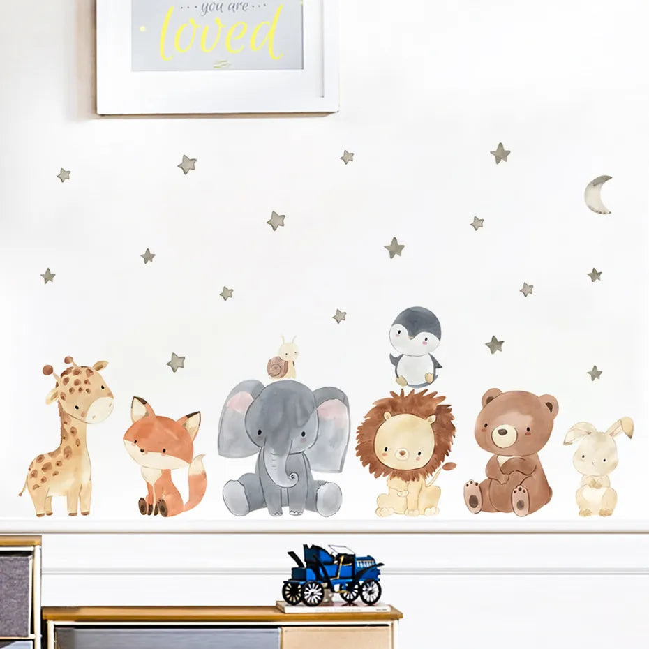 Watercolour Wildlife Wall Decal