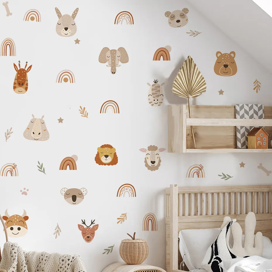 Rainbow Critters Wall Decal