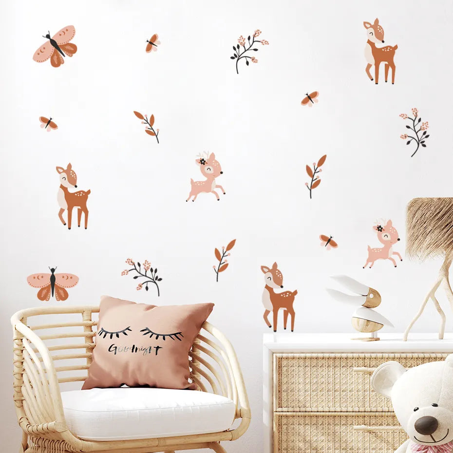 Butterfly Bambi Wall Decal