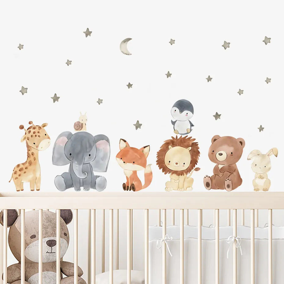 Watercolour Wildlife Wall Decal