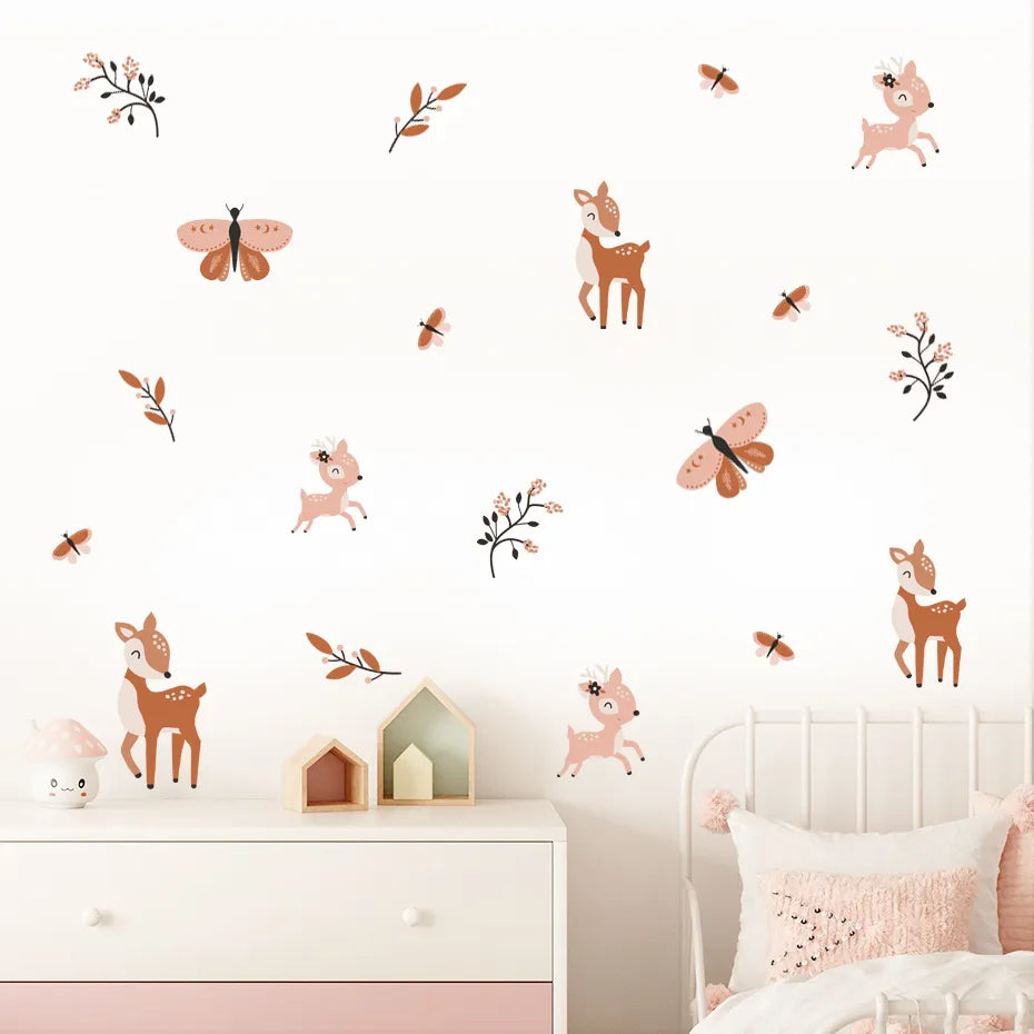 Butterfly Bambi Wall Decal