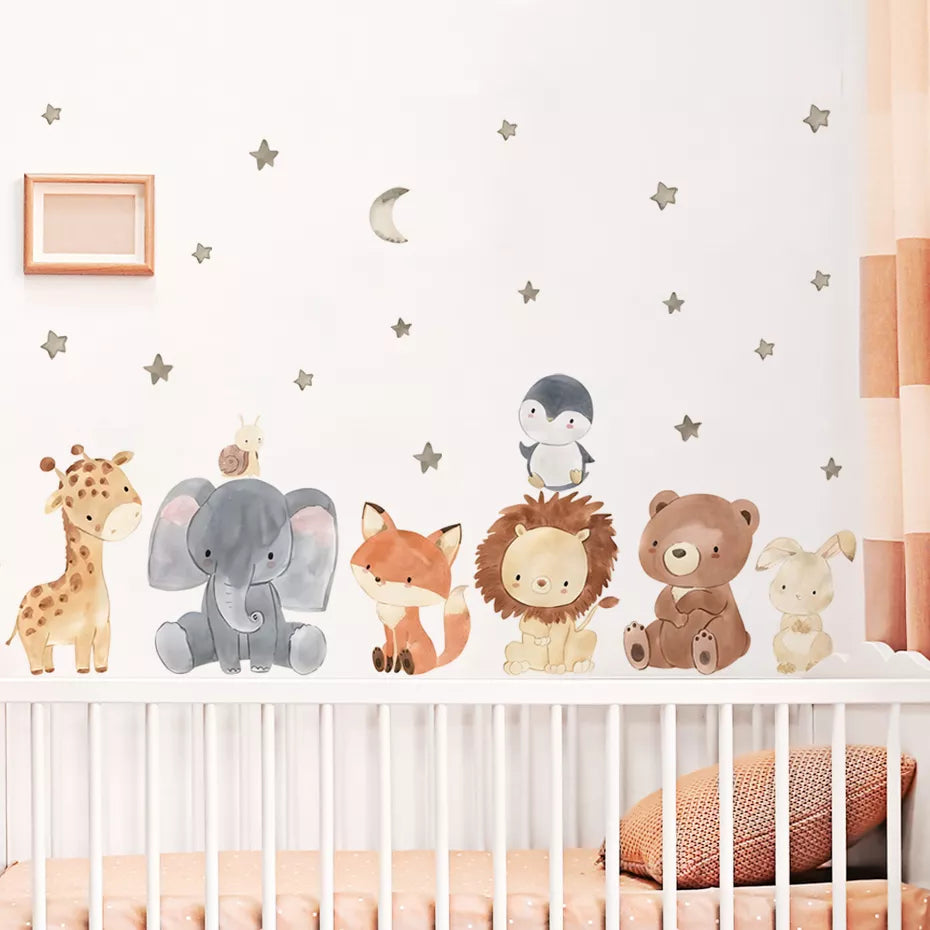 Watercolour Wildlife Wall Decal