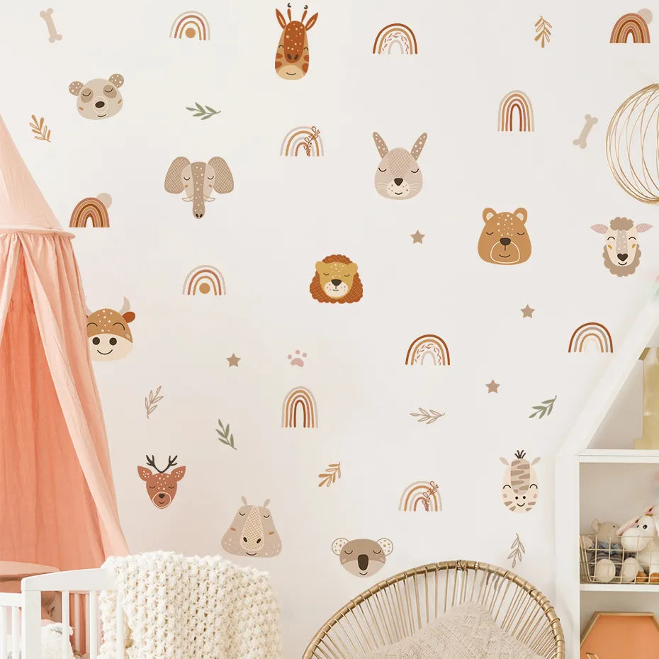 Rainbow Critters Wall Decal