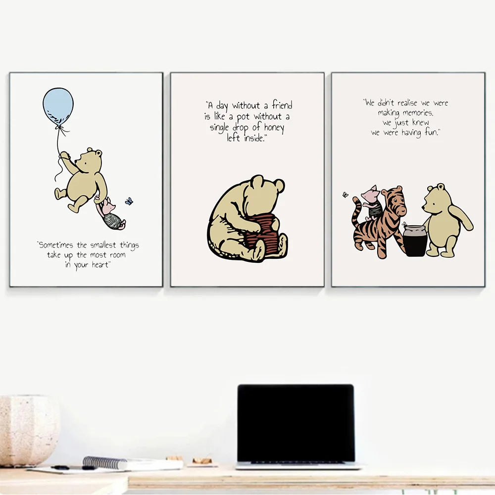 Classic Winnie The Pooh Series Canvas Prints