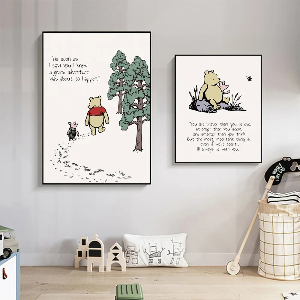 Classic Winnie The Pooh Series Canvas Prints