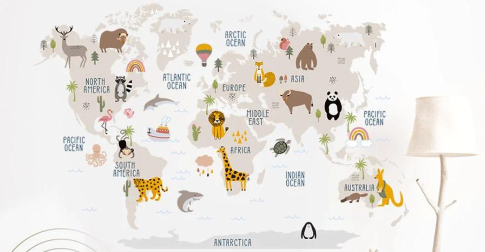 Animal Atlas Wall Decal