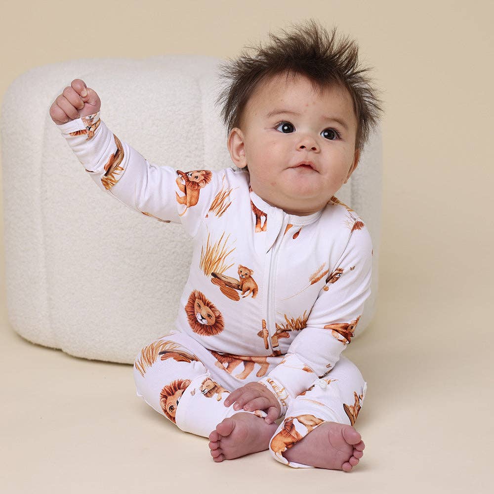 Lion Organic Snugglesuit Convertible Romper