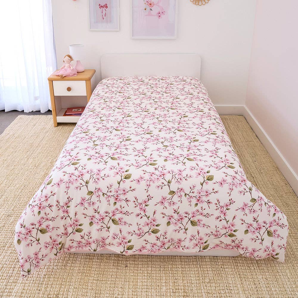 Cherry Blossom Organic Cotton Quilt Cover