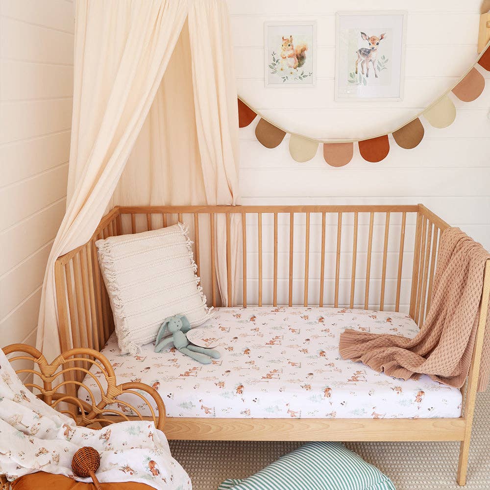 Woodland Tales Organic Fitted Cot Sheet