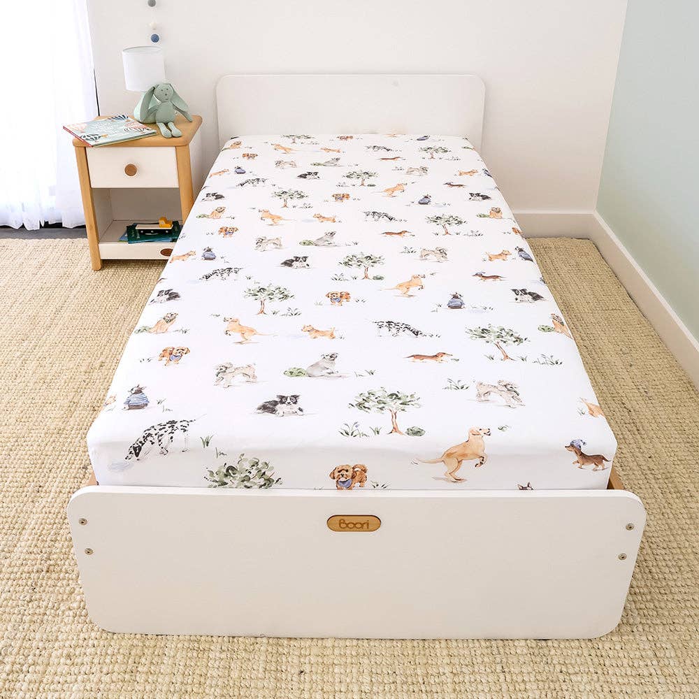 Dog Park Organic Cotton Fitted Sheet