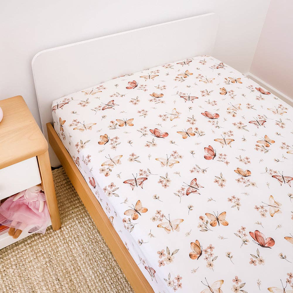 Butterfly Organic Cotton Fitted Sheet