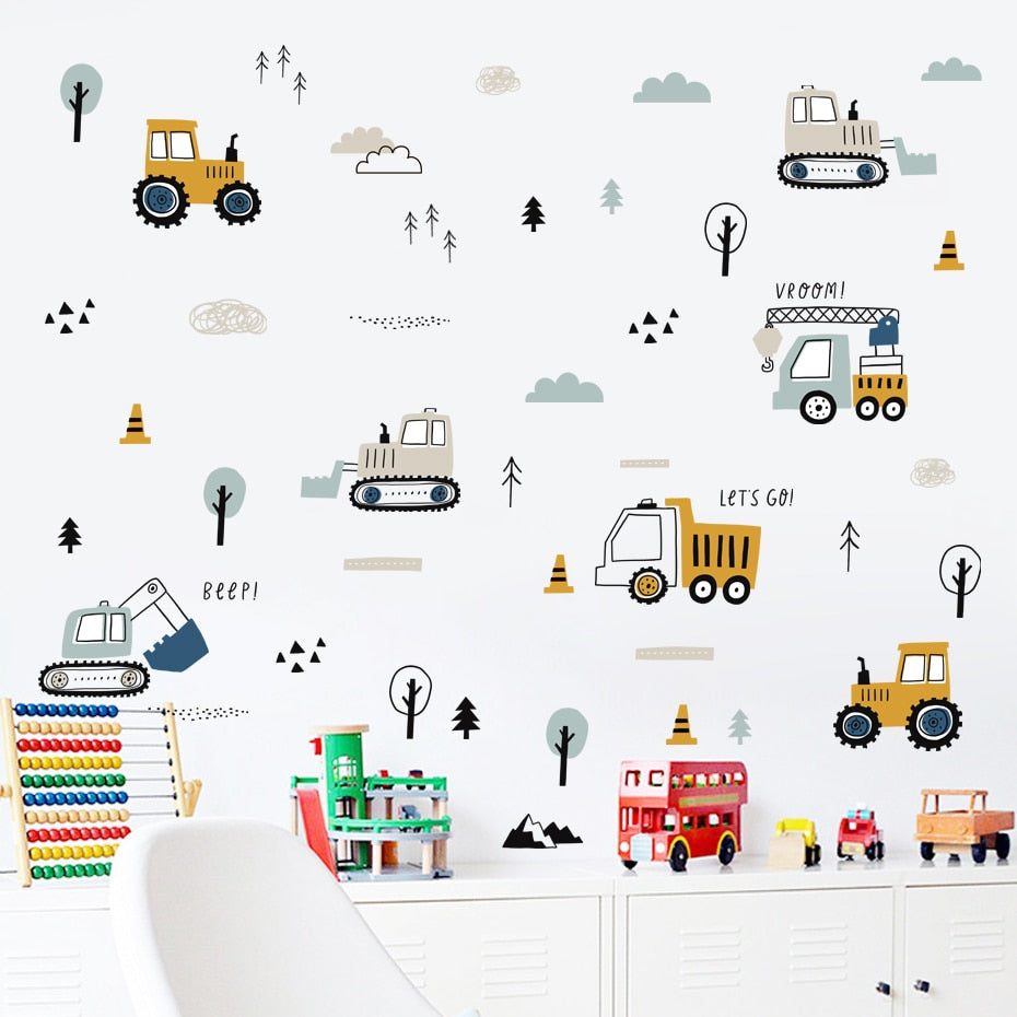 Construction Truck Wall Decal