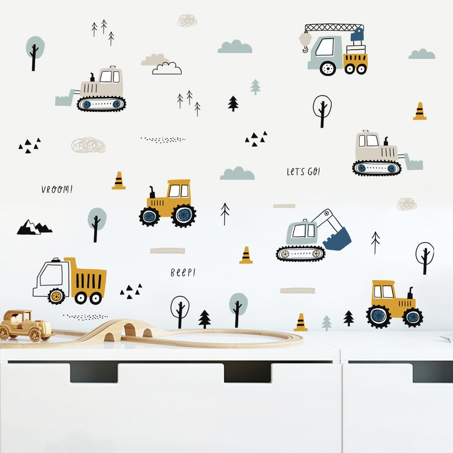 Construction Truck Wall Decal