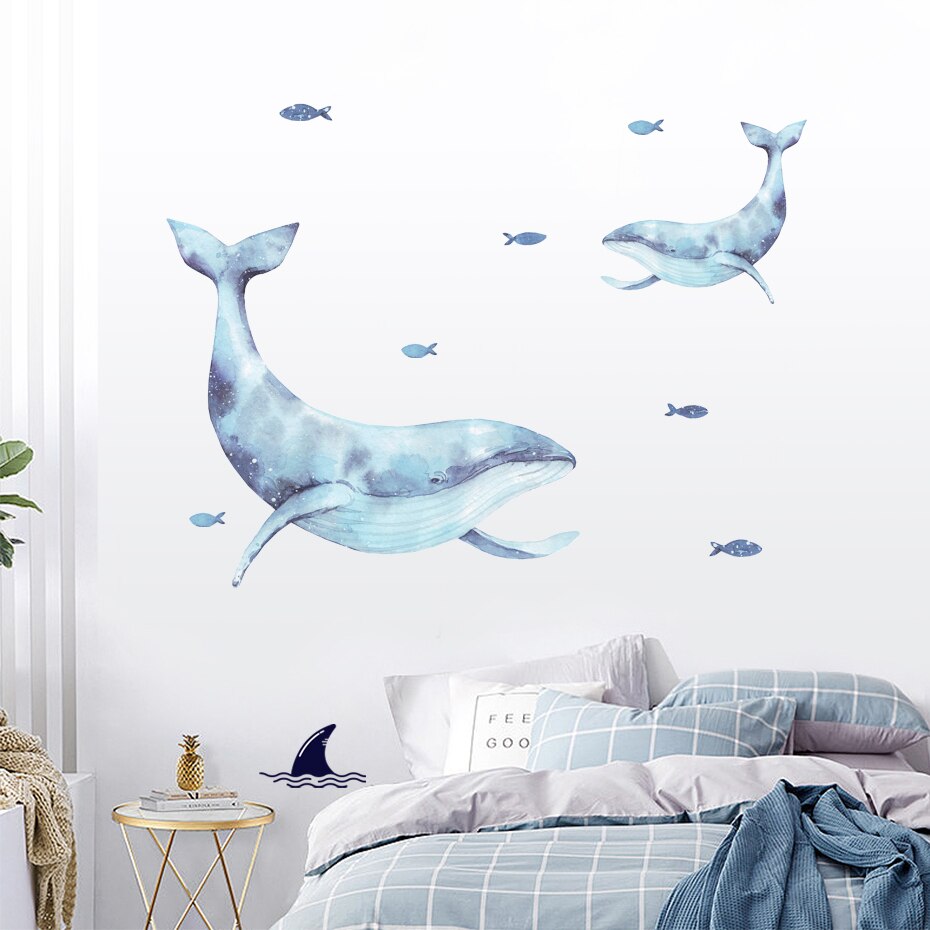 Mum & Baby Whale Wall Decal