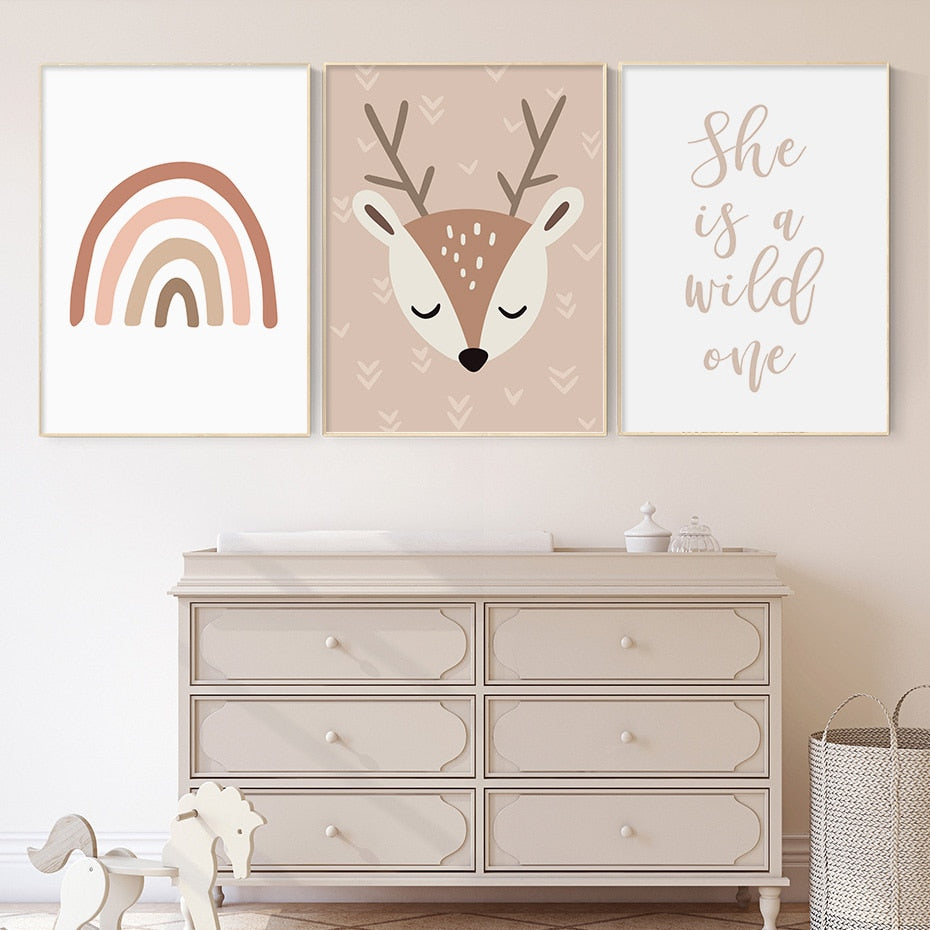 Wild One Canvas Wall Print (Set of 3)