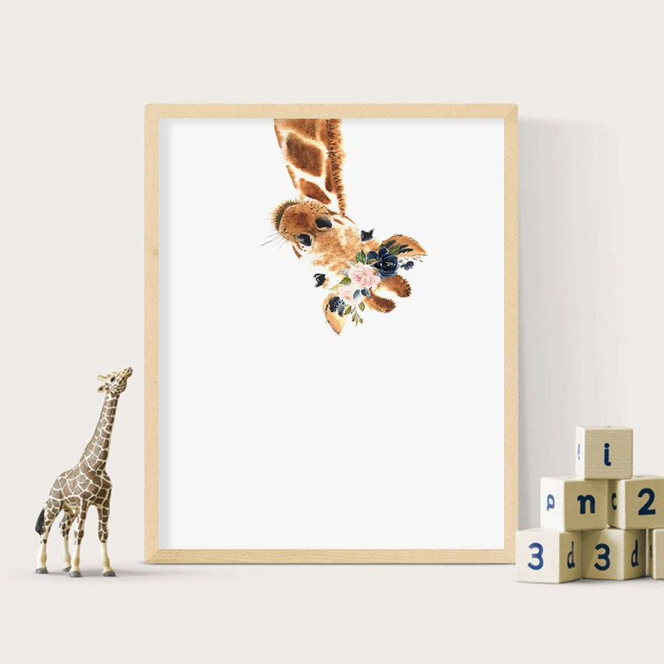 Dreamy Giraffe Canvas Wall Print (Set of 3)