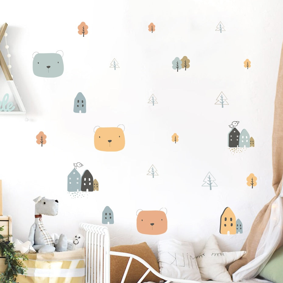 Peek-A-Boo Bear Wall Decal