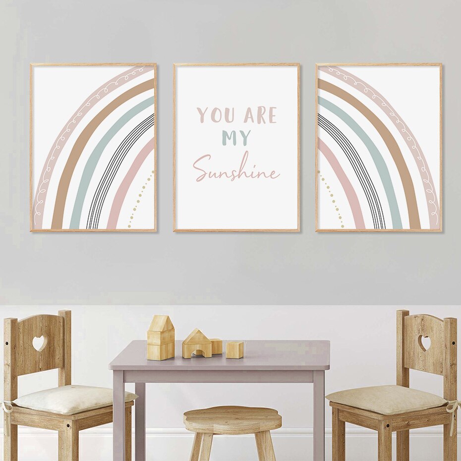 You Are My Sunshine Canvas Wall Prints (Set of 3)